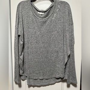 Peloton split grey sweater